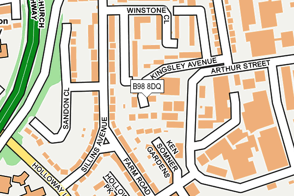 B98 8DQ map - OS OpenMap – Local (Ordnance Survey)