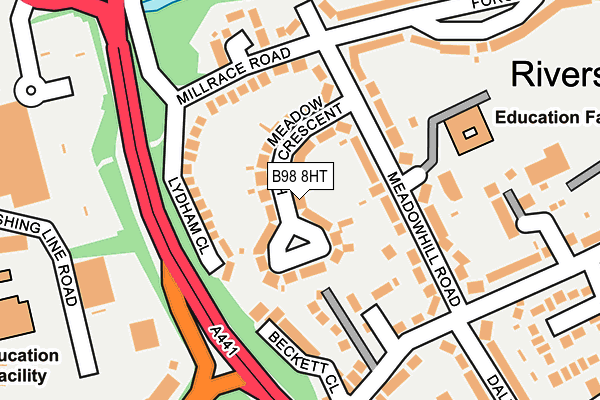 B98 8HT map - OS OpenMap – Local (Ordnance Survey)