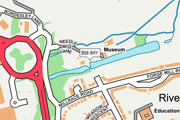 B98 8HY map - OS OpenMap – Local (Ordnance Survey)