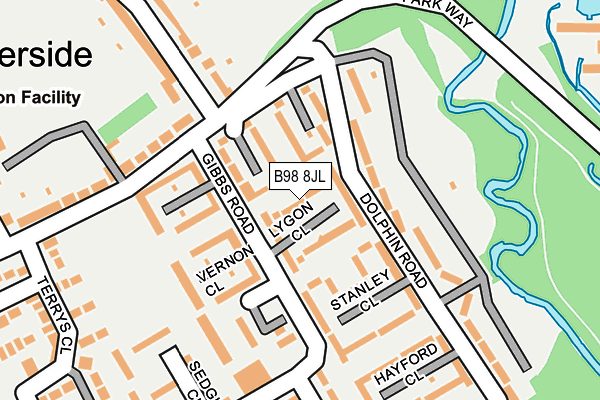 B98 8JL map - OS OpenMap – Local (Ordnance Survey)