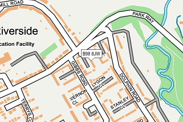 B98 8JW map - OS OpenMap – Local (Ordnance Survey)