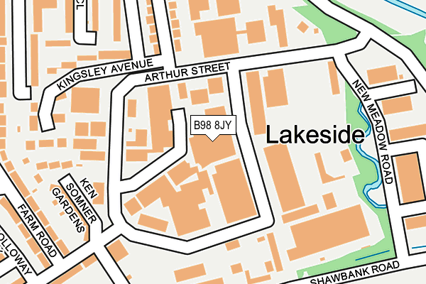 B98 8JY map - OS OpenMap – Local (Ordnance Survey)