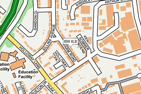 B98 8LB map - OS OpenMap – Local (Ordnance Survey)