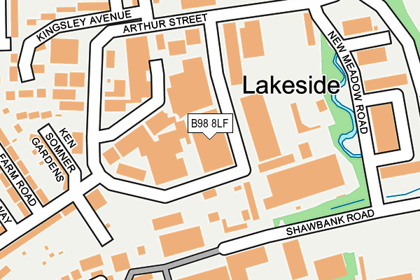 B98 8LF map - OS OpenMap – Local (Ordnance Survey)