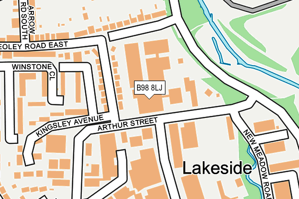 B98 8LJ map - OS OpenMap – Local (Ordnance Survey)