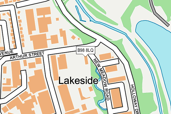 B98 8LQ map - OS OpenMap – Local (Ordnance Survey)