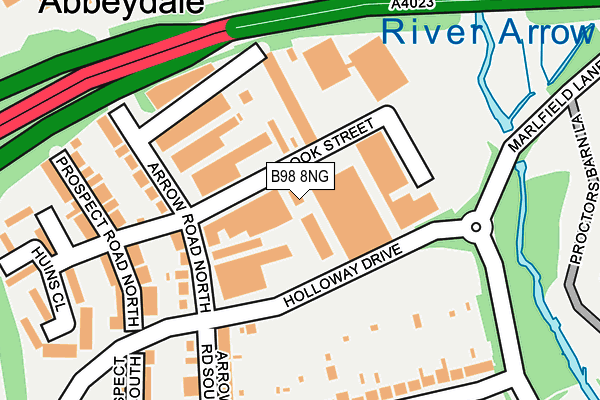 B98 8NG map - OS OpenMap – Local (Ordnance Survey)