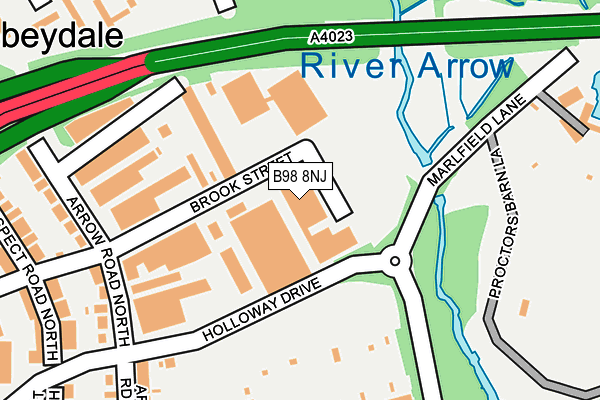 B98 8NJ map - OS OpenMap – Local (Ordnance Survey)