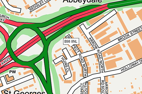 B98 8NL map - OS OpenMap – Local (Ordnance Survey)