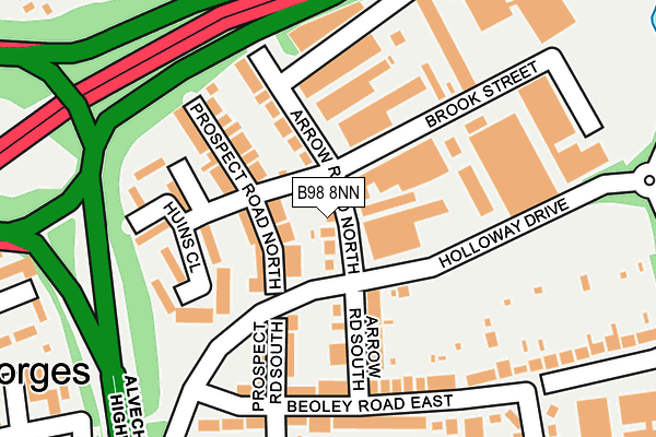 B98 8NN map - OS OpenMap – Local (Ordnance Survey)