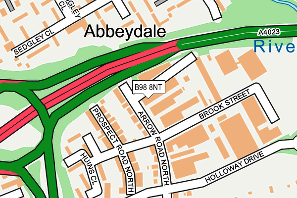 B98 8NT map - OS OpenMap – Local (Ordnance Survey)