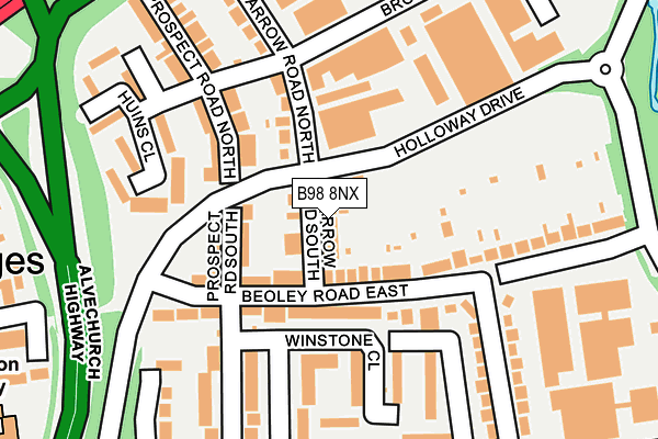 B98 8NX map - OS OpenMap – Local (Ordnance Survey)