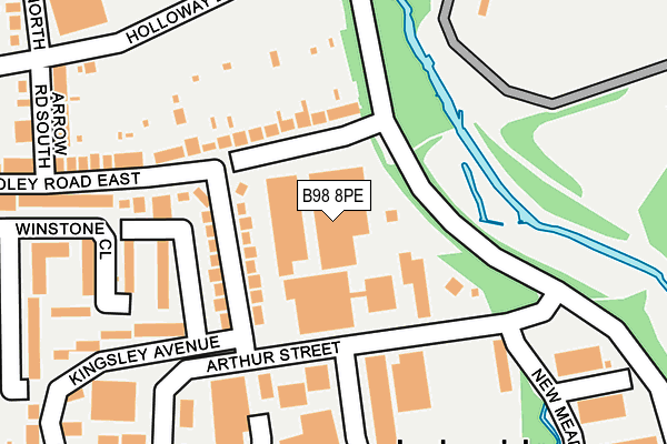 B98 8PE map - OS OpenMap – Local (Ordnance Survey)