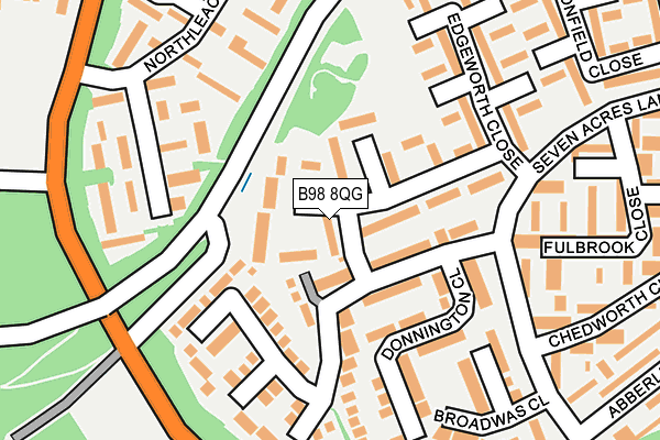 B98 8QG map - OS OpenMap – Local (Ordnance Survey)