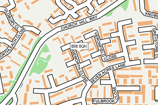 B98 8QH map - OS OpenMap – Local (Ordnance Survey)