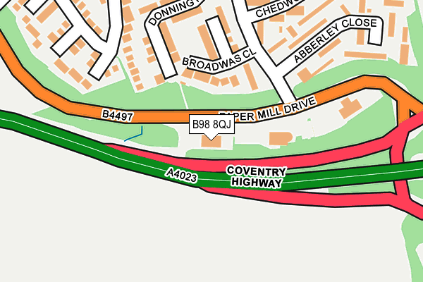 B98 8QJ map - OS OpenMap – Local (Ordnance Survey)