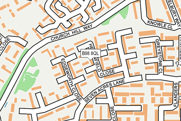 B98 8QL map - OS OpenMap – Local (Ordnance Survey)