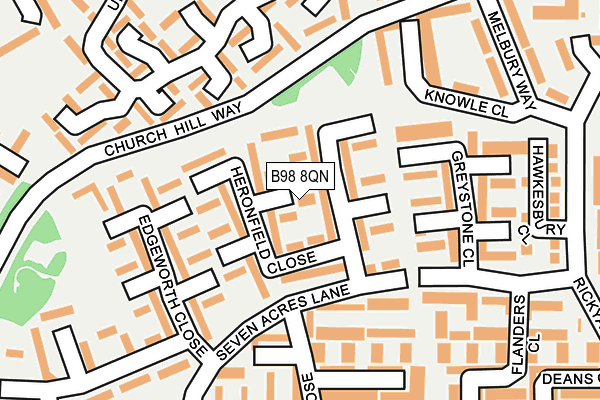 B98 8QN map - OS OpenMap – Local (Ordnance Survey)