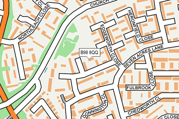 B98 8QQ map - OS OpenMap – Local (Ordnance Survey)