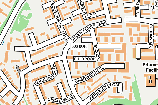 B98 8QR map - OS OpenMap – Local (Ordnance Survey)