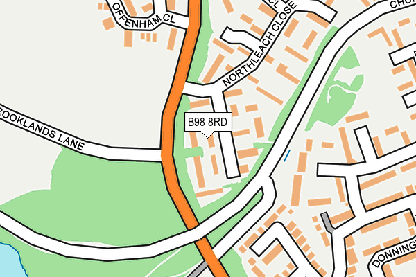 B98 8RD map - OS OpenMap – Local (Ordnance Survey)