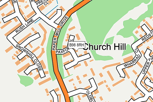 B98 8RH map - OS OpenMap – Local (Ordnance Survey)