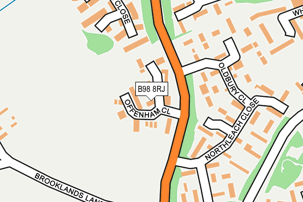 B98 8RJ map - OS OpenMap – Local (Ordnance Survey)