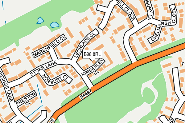 B98 8RL map - OS OpenMap – Local (Ordnance Survey)