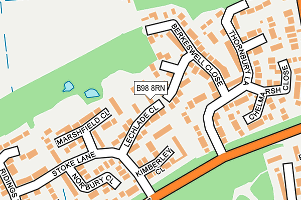 B98 8RN map - OS OpenMap – Local (Ordnance Survey)