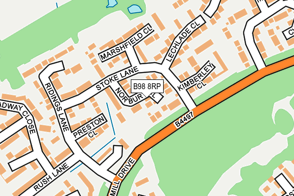 B98 8RP map - OS OpenMap – Local (Ordnance Survey)