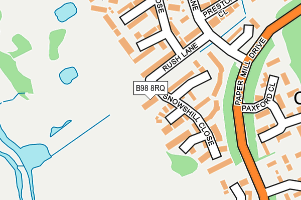 B98 8RQ map - OS OpenMap – Local (Ordnance Survey)