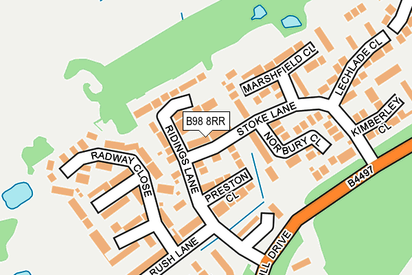 B98 8RR map - OS OpenMap – Local (Ordnance Survey)