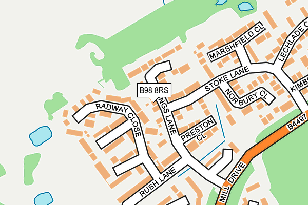 B98 8RS map - OS OpenMap – Local (Ordnance Survey)