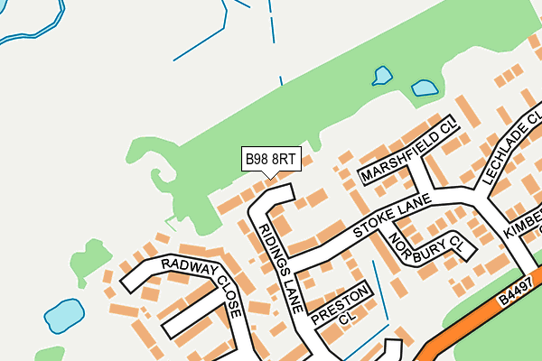B98 8RT map - OS OpenMap – Local (Ordnance Survey)