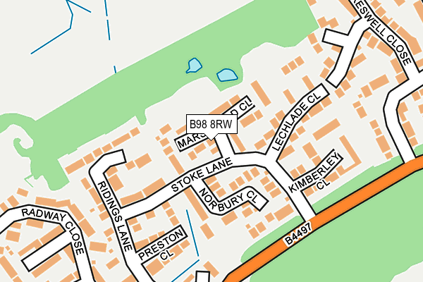 B98 8RW map - OS OpenMap – Local (Ordnance Survey)