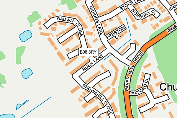 B98 8RY map - OS OpenMap – Local (Ordnance Survey)
