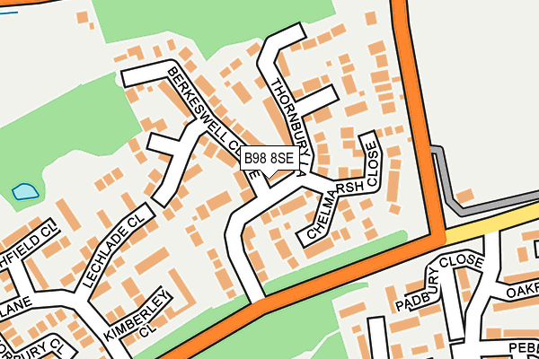 B98 8SE map - OS OpenMap – Local (Ordnance Survey)