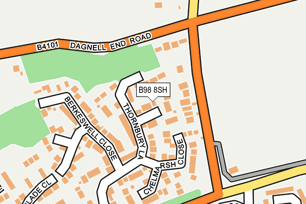 B98 8SH map - OS OpenMap – Local (Ordnance Survey)