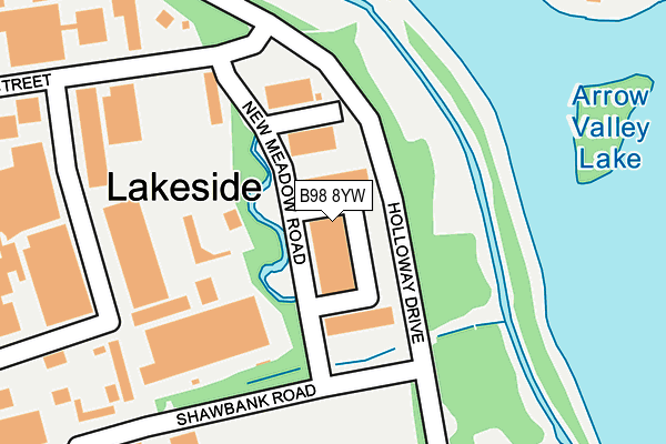 B98 8YW map - OS OpenMap – Local (Ordnance Survey)