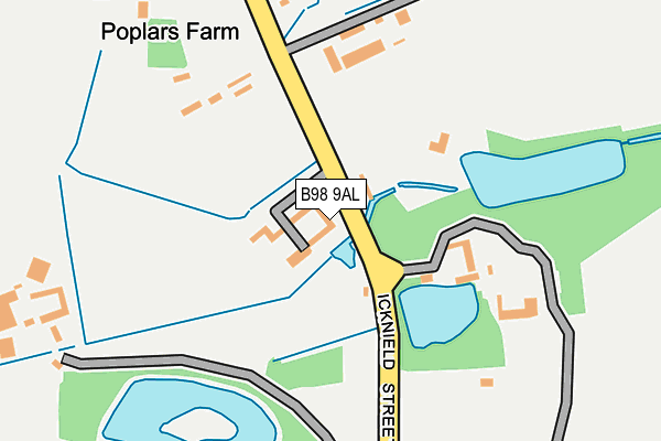 B98 9AL map - OS OpenMap – Local (Ordnance Survey)