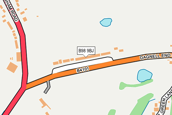 B98 9BJ map - OS OpenMap – Local (Ordnance Survey)