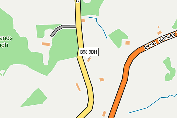 B98 9DH map - OS OpenMap – Local (Ordnance Survey)