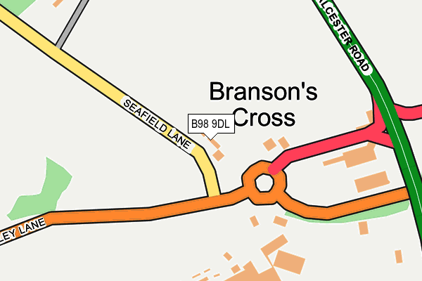 B98 9DL map - OS OpenMap – Local (Ordnance Survey)