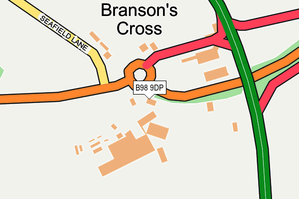 B98 9DP map - OS OpenMap – Local (Ordnance Survey)