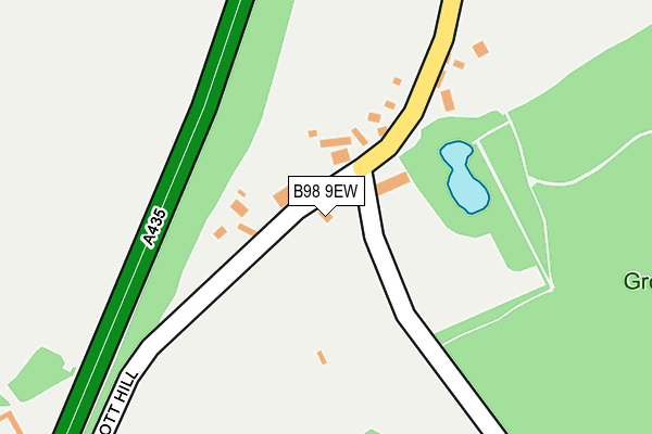 B98 9EW map - OS OpenMap – Local (Ordnance Survey)