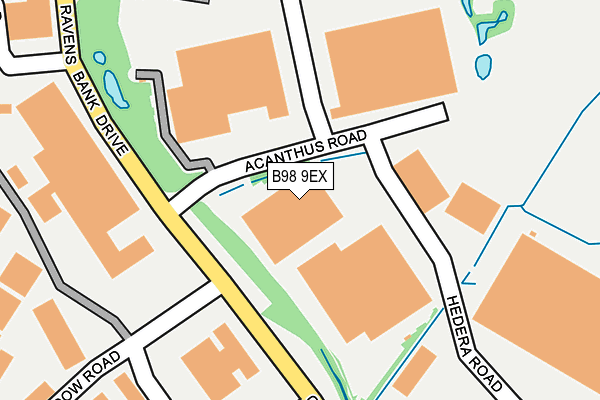 B98 9EX map - OS OpenMap – Local (Ordnance Survey)