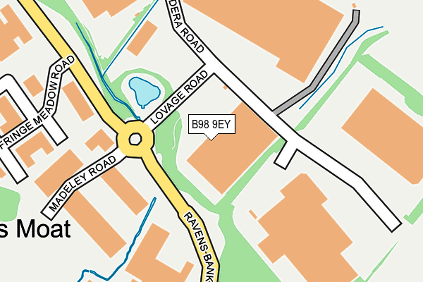 B98 9EY map - OS OpenMap – Local (Ordnance Survey)