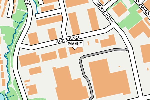 B98 9HF map - OS OpenMap – Local (Ordnance Survey)