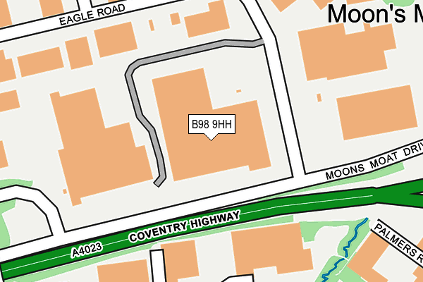 B98 9HH map - OS OpenMap – Local (Ordnance Survey)
