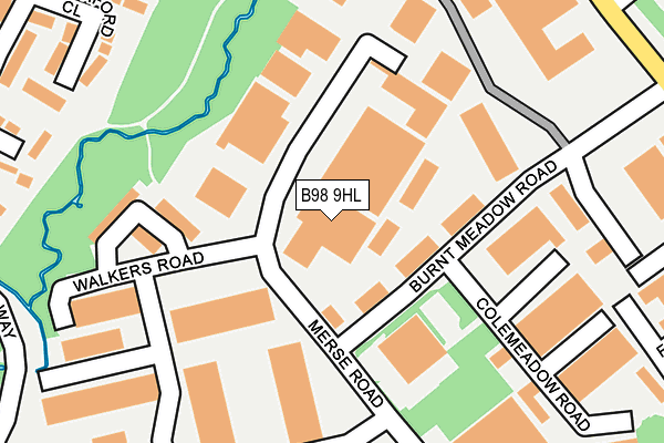 B98 9HL map - OS OpenMap – Local (Ordnance Survey)